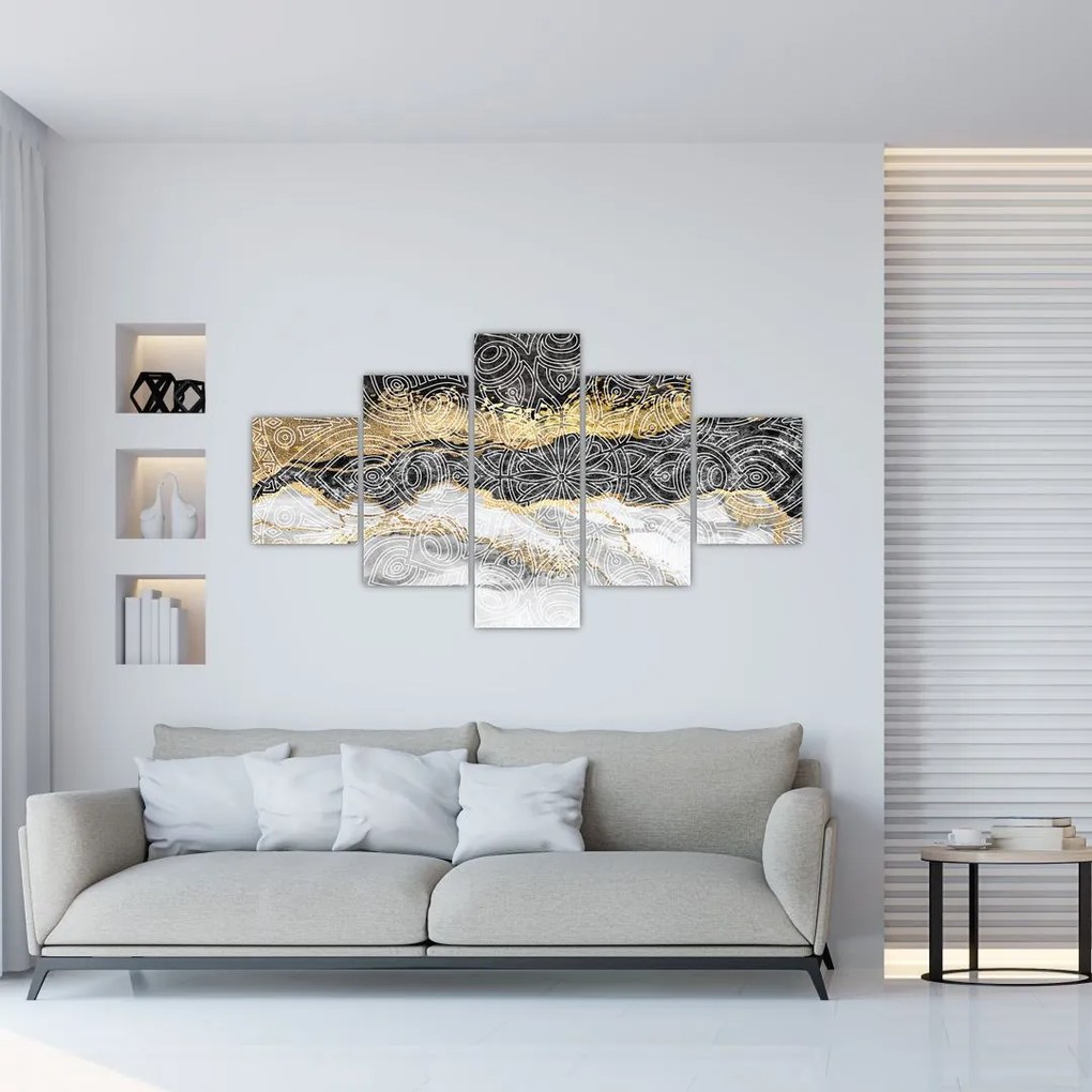 Obraz - Mandala w marmurze (125x70 cm)