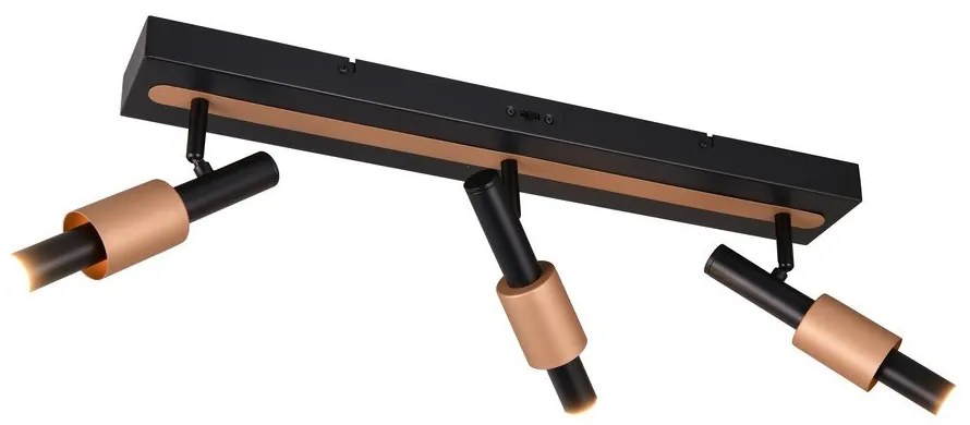 Lampa punktowa LED w czarno-brązowym kolorze 20,5x63 cm Ikaris – Trio Select