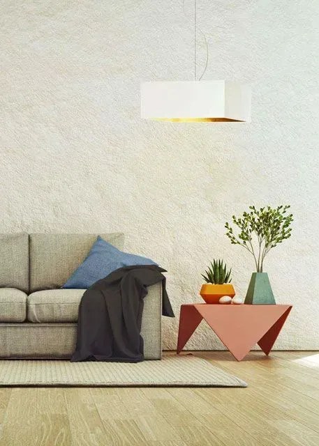 Lampa wisząca z abażurem na stalowym stelażu - H9-W01