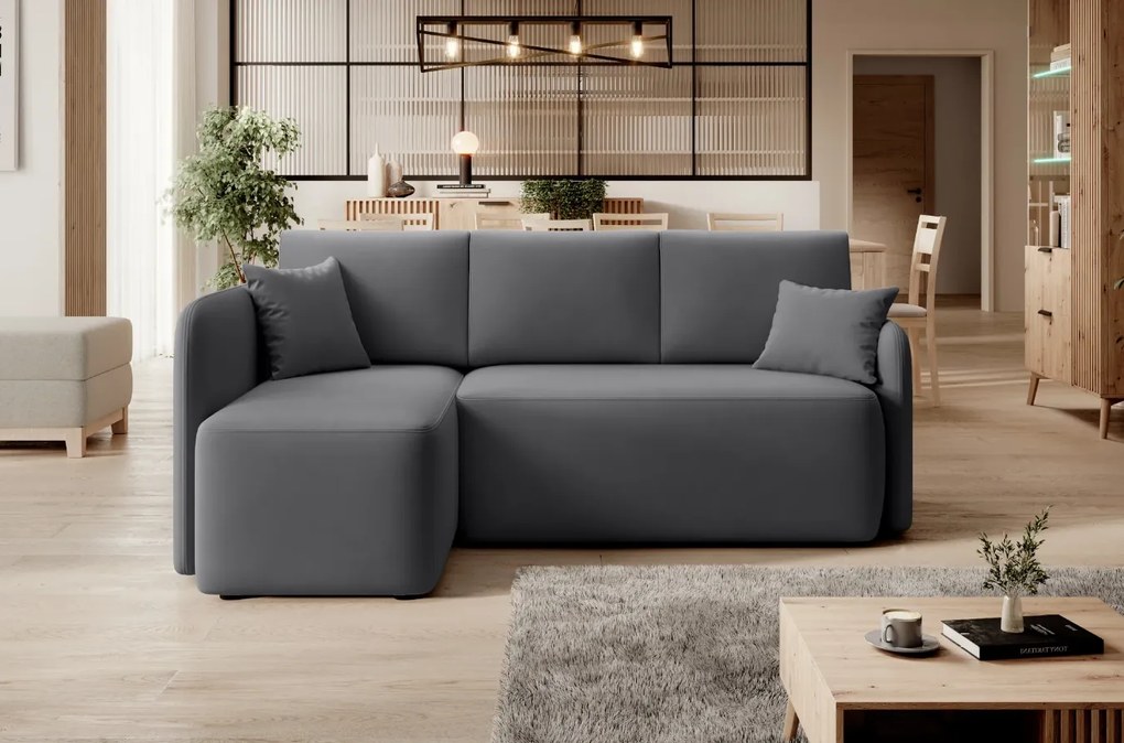 PROMOCJA Ciemnoszary narożnik HADSON prawy róg II klasa jakości Wersja: Prawy róg