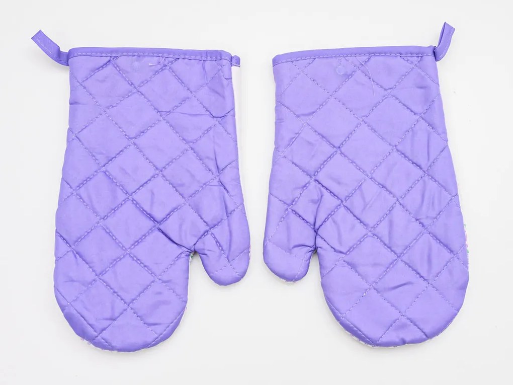 Zestaw 2 fioletowych rękawic z magnesem LAVENDER