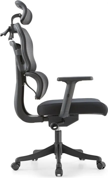 Fotel biurowy siatkowy Multipro do pracy przy komputerze, zgodny z normą BHP