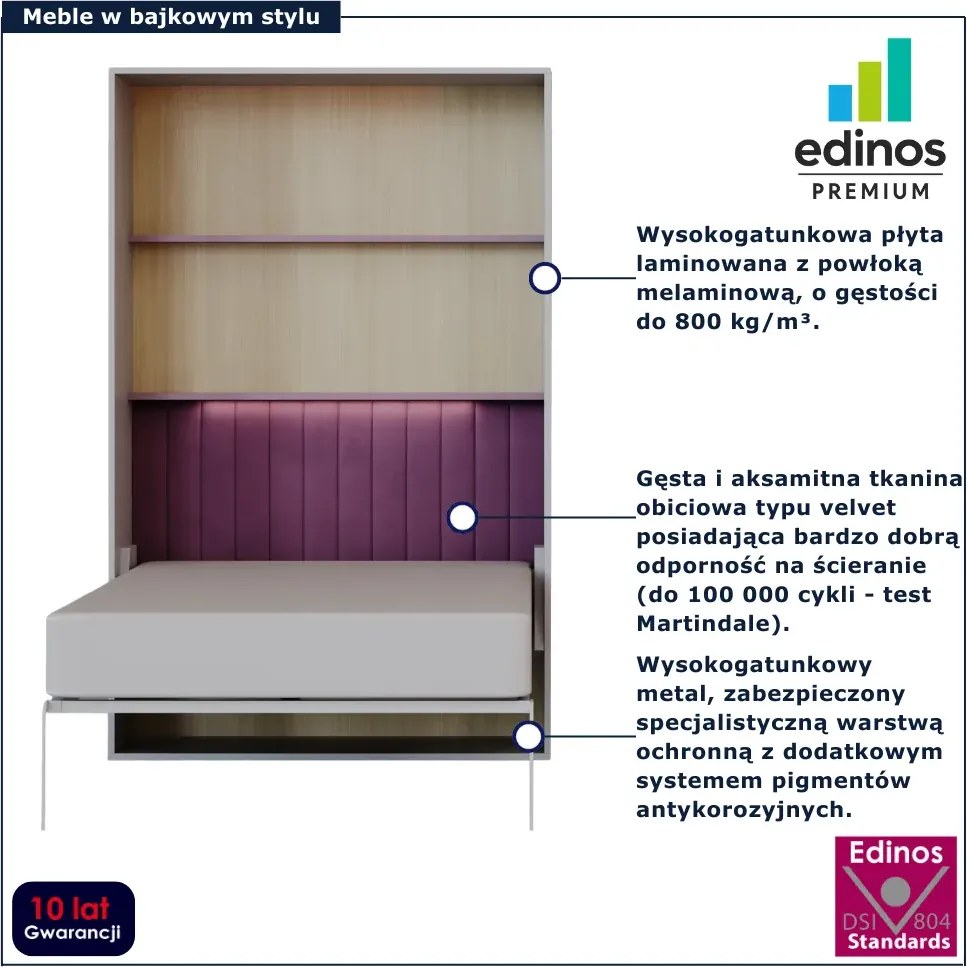 Łóżko młodzieżowe rozkładane 120x200 kaszmir + różowy B2-T43