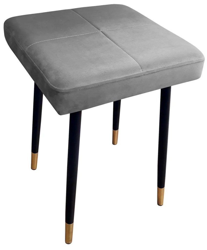 Taboret MAX MG17 szary podstawa czarna/złota