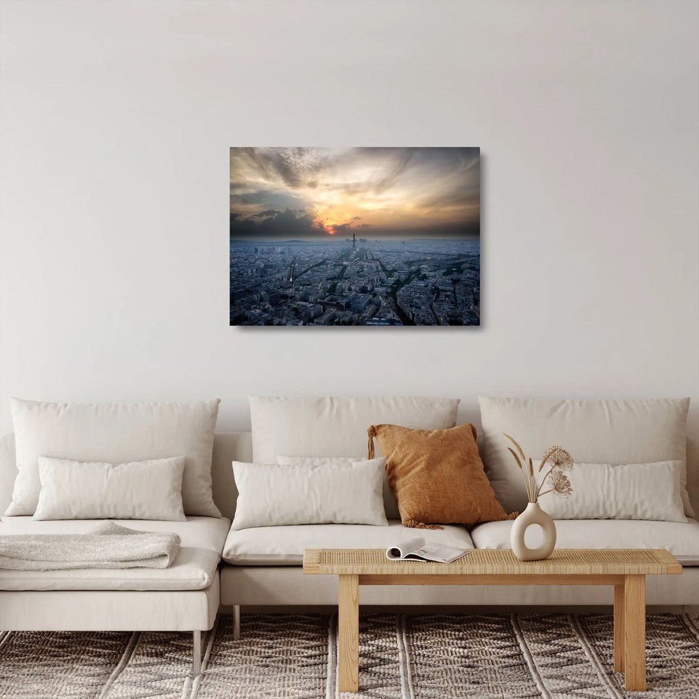 Obraz na szkle - Paryż z góry (70x50 cm)