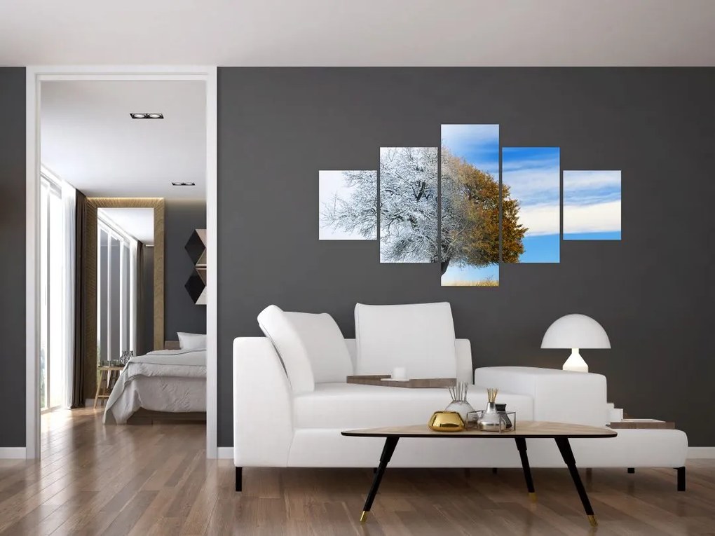 Obraz - Zmiana pór roku (125x70 cm)