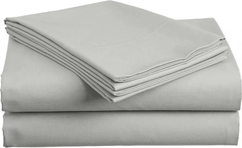 PrzytulneMieszkanie.pl Bawełniane prześcieradło z gumką STANDARD 90 x 200 cm jasnoszare