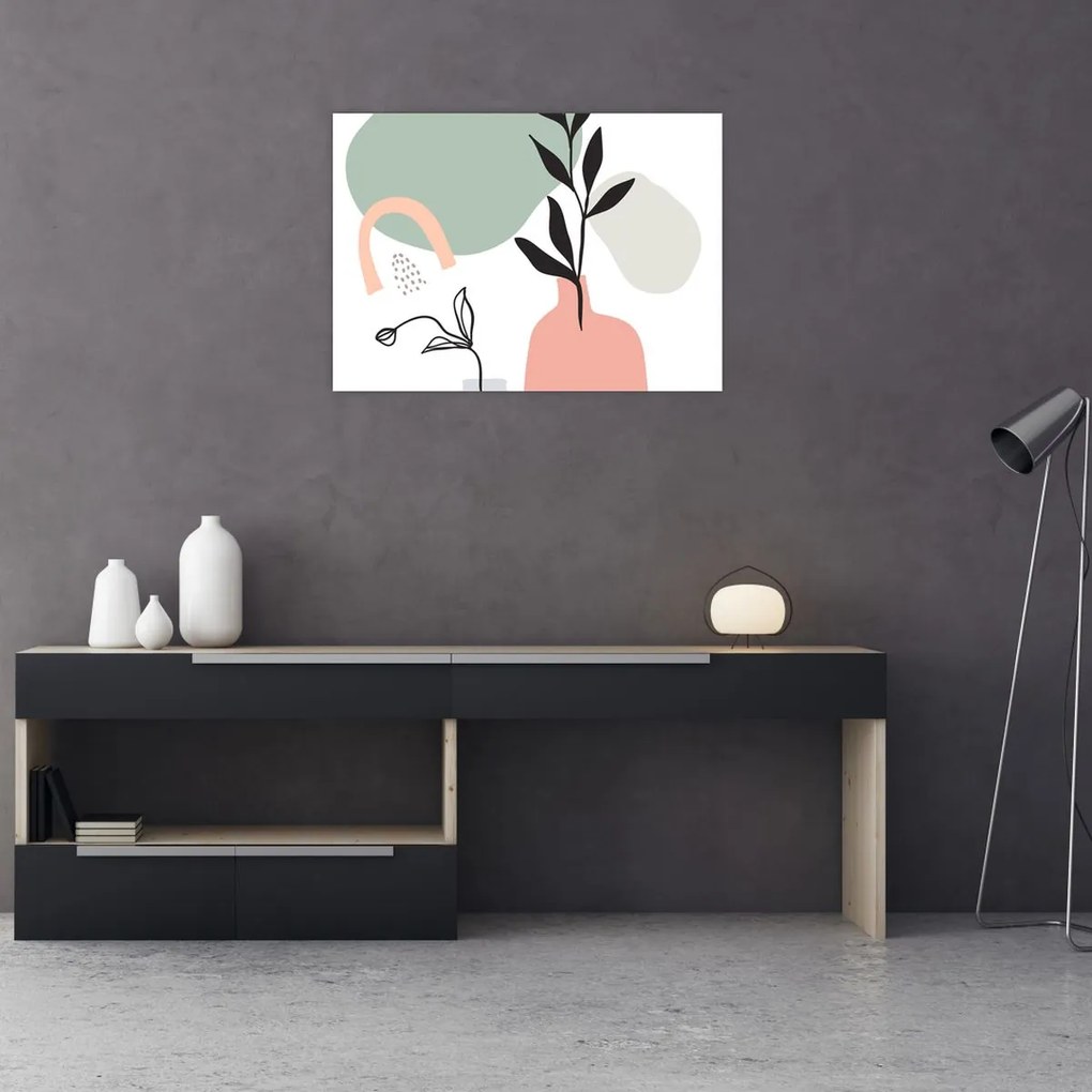 Obraz na szkle - Kwiaty w wazonie N⁰3 (70x50 cm)