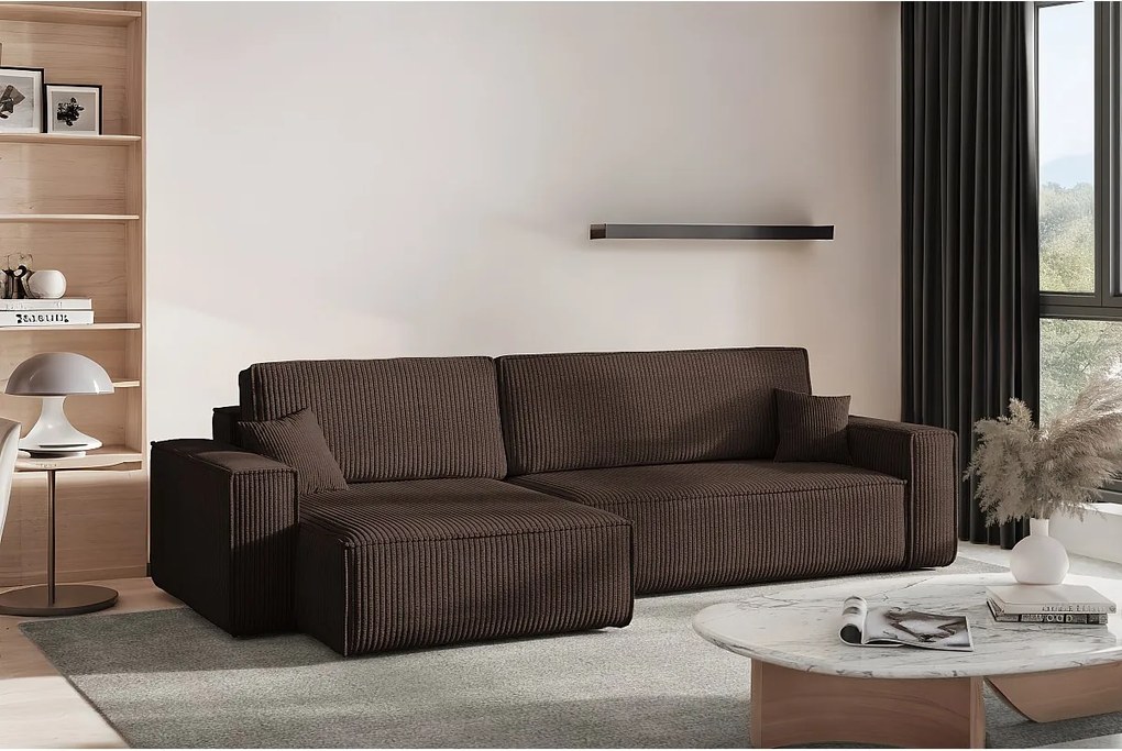 Narożnik Karl XL tkanina Poso 06 czekolada