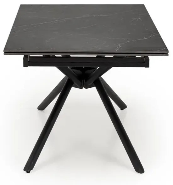 Stół rozkładany VITORINO 160(220)x90 czarny marmur HALMAR