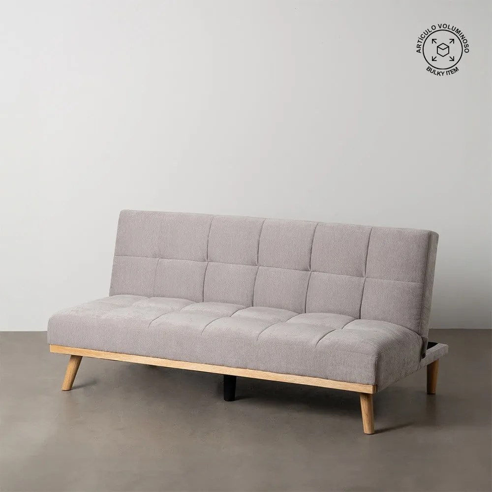 Jasnoszara rozkładana sofa z tkaniny szenilowej 178 cm – Ixia