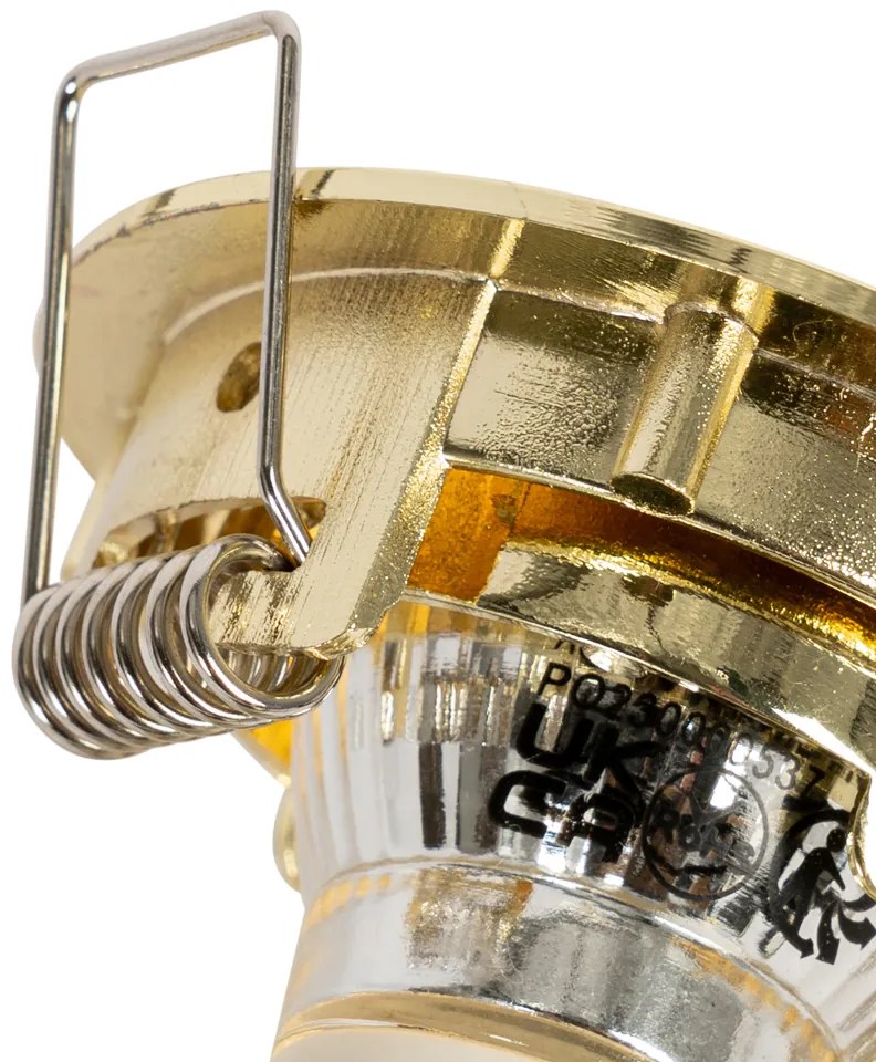 Zestaw 6 lamp wpuszczanych mosiężnych GU10 35 mm - Edu