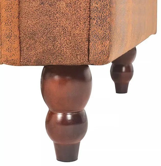 Rozkładana pikowana brązowa sofa - Algero
