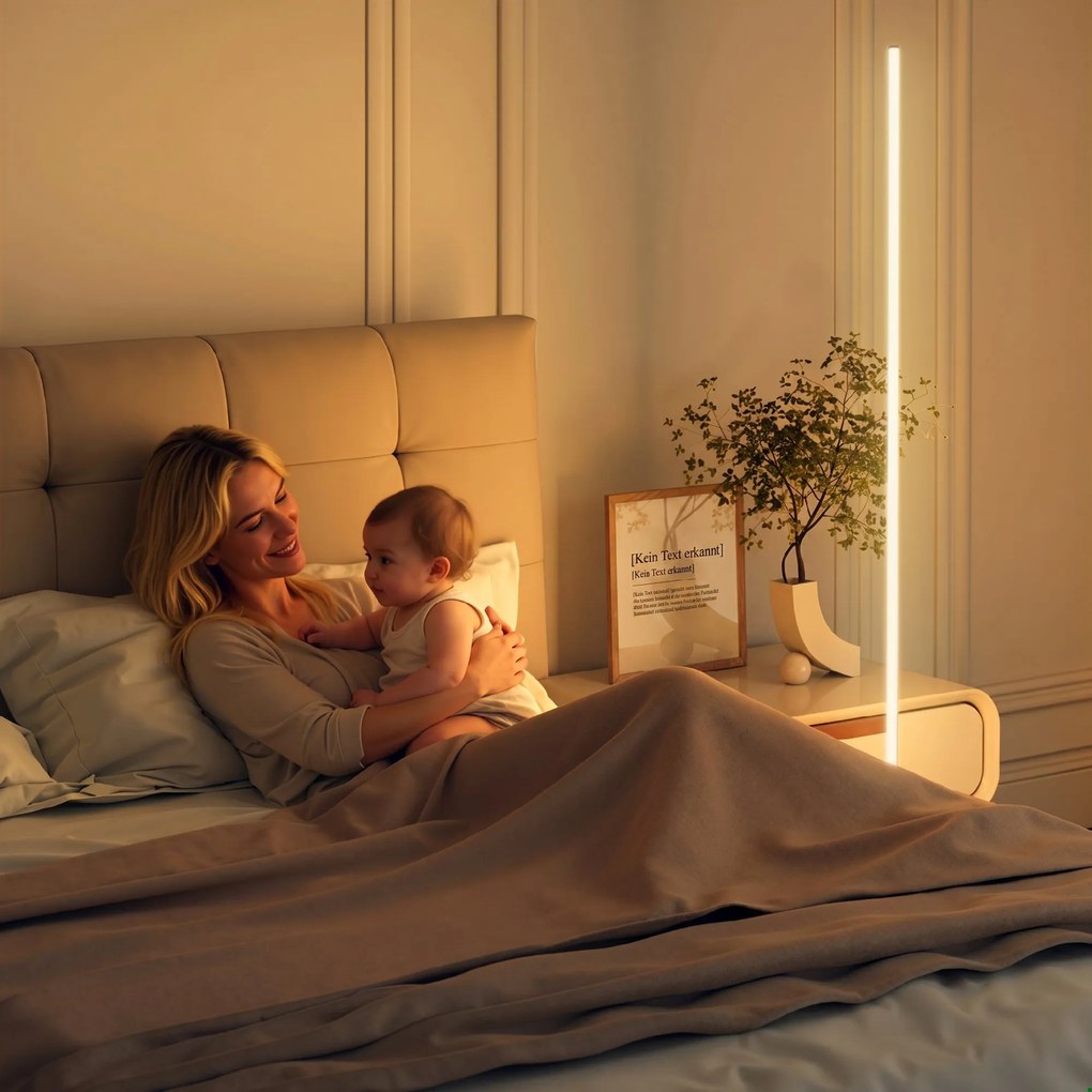 HOMCOM Lampa stojąca LED do salonu z regulowaną temperaturą barwową do sypialni i biura, 20 x 20 x 150 cm | Aosom PL