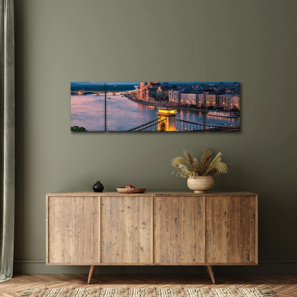 Obraz - Panorama miasta, Budapeszt, Węgry (170x50 cm)