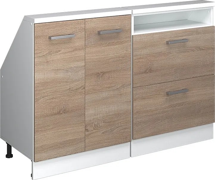 Zestaw szafek na dach skośny sonoma/biały 120x46x81.6 rion