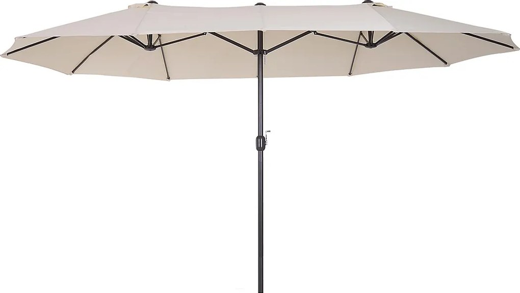 Beżowy parasol 460x270x240cm - ochrona UV do ogrodu