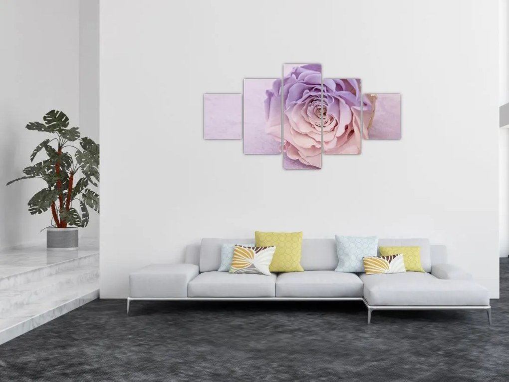Obraz szczegółu kwiatu róży (125x70 cm)