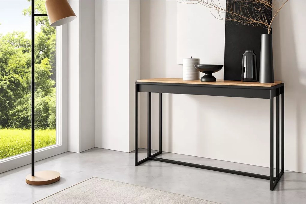 Rozkładana konsola Nuvio – nowoczesny design, funkcjonalność i elegancja w jednym meblu, wiele kolorów blatu i stali do wyboru