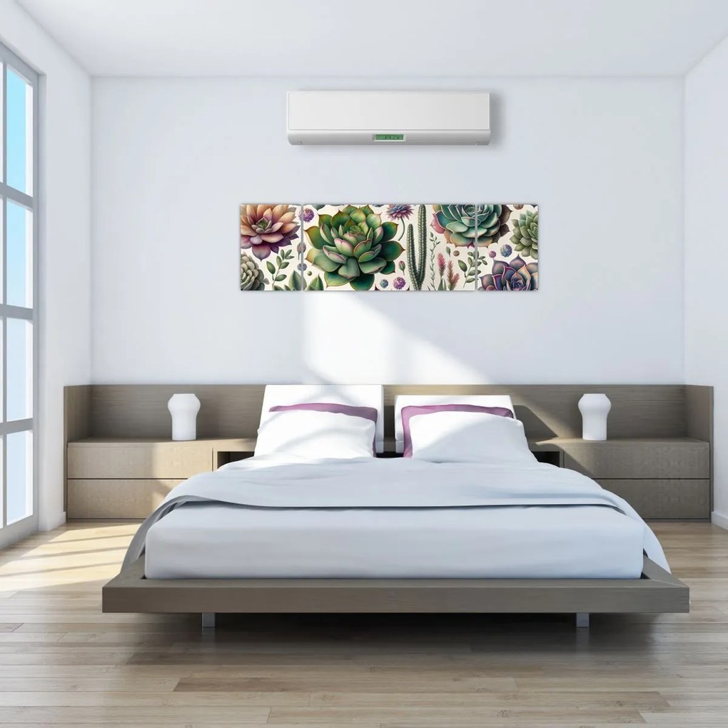 Obraz - Sukulenty (170x50 cm)