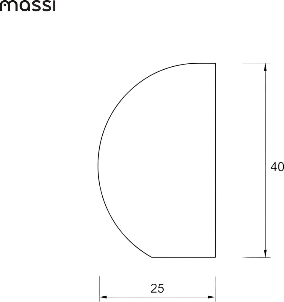 Lustro półokrągłe z podświetleniem MOON Half Cut LED | Różne rozmiary | Różne kolory : Kolor tafli szkła - Grafit, Rozmiar - 25 x 40 cm, Wersja - Lewa