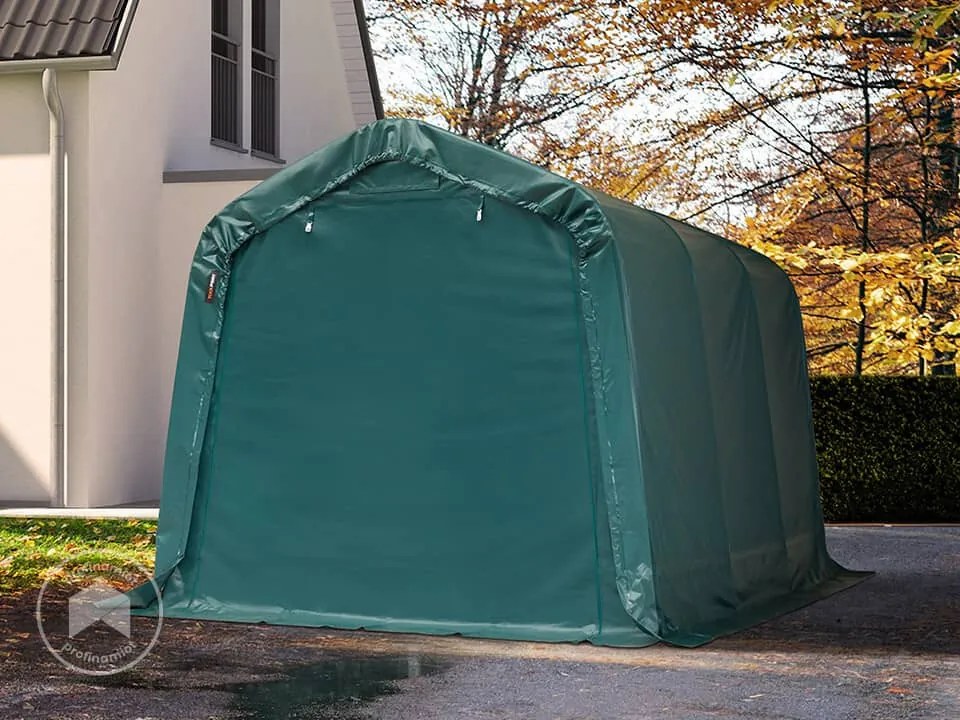 TOOLPORT 2,4x3,6m, Namiot garażowy, Plandeka PVC, ciemnozielony, bez statyki - (67835)