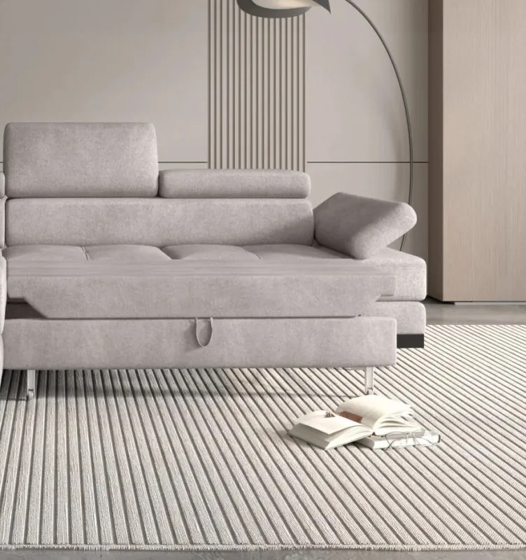 Narożnik EMPORIO L Lewostronny z funkcją spania Lewostronny w ktaninie SERENO 682 WERSAL