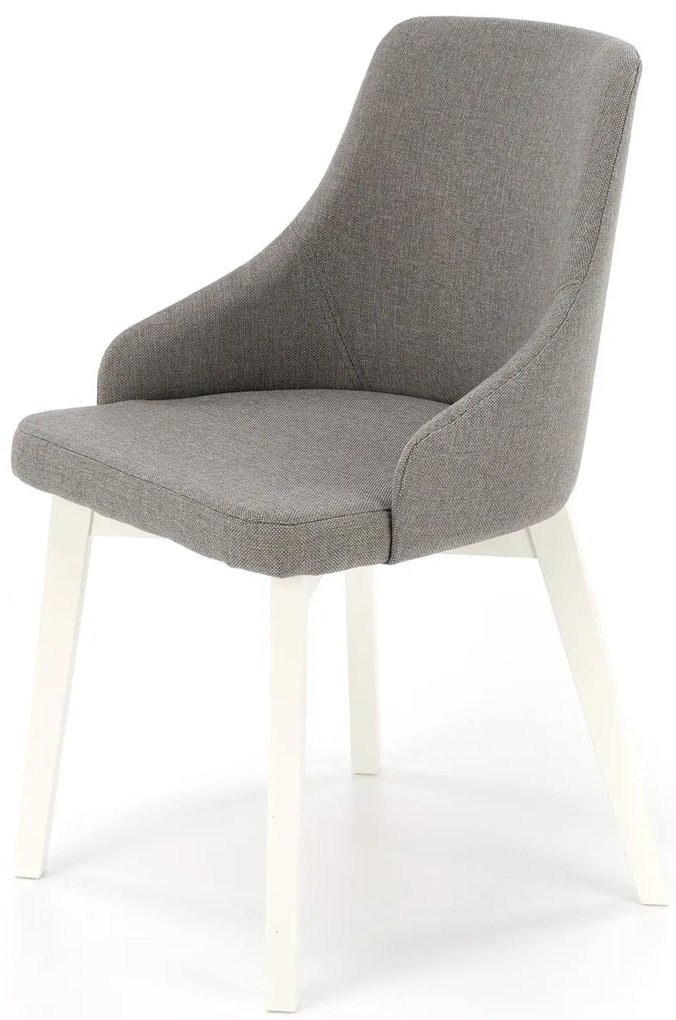 Krzesło do Jadalni Tapicerowane, Szary/Biały TOLEDO Inari 91
