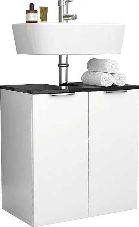 Drewniana szafka łazienkowa Donali drzwi obrotowe