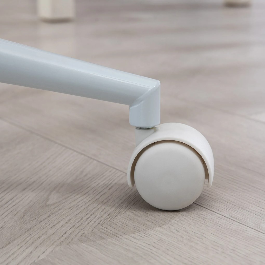 HOMCOM Fotel biurowy regulowany ergonomiczny obrotowy biały elegancki design | Aosom PL