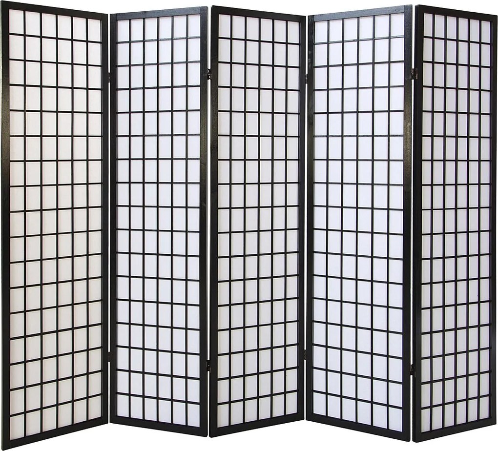 Przegroda pokojowa 175x220x2,2 cm czarna Shoji