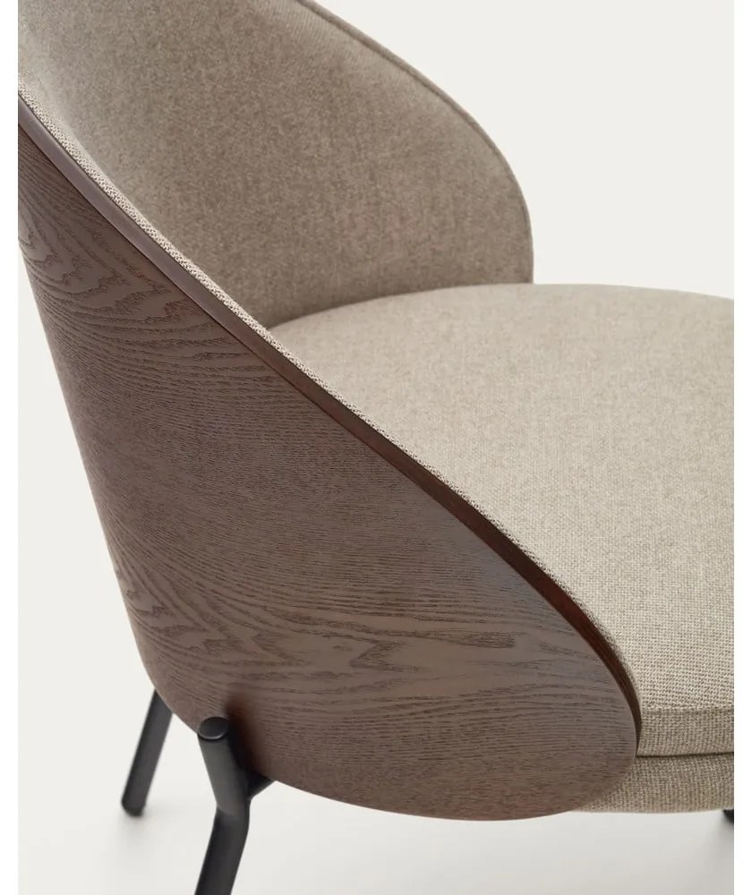 Beżowy tapicerowany fotel jadalniany Eamy – Kave Home