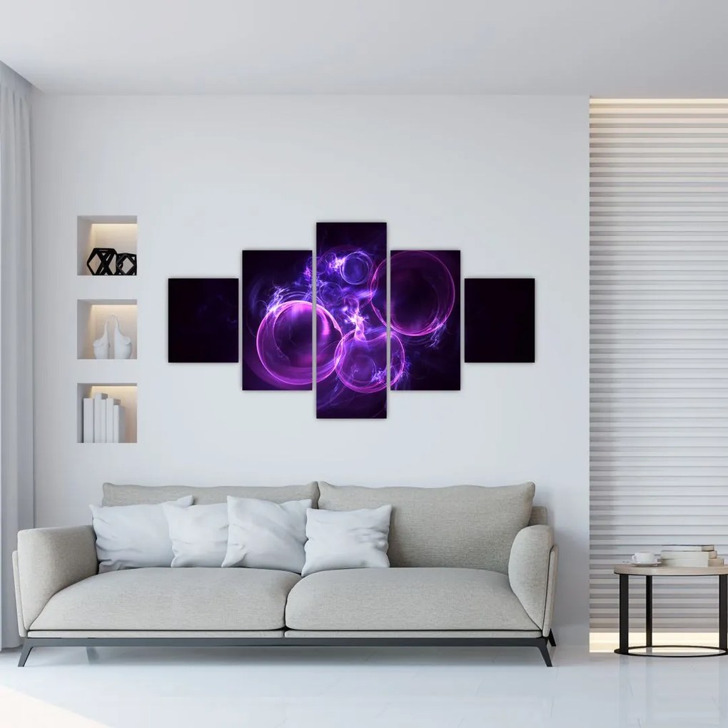 Abstrakcyjny obraz bąbelków (125x70 cm)