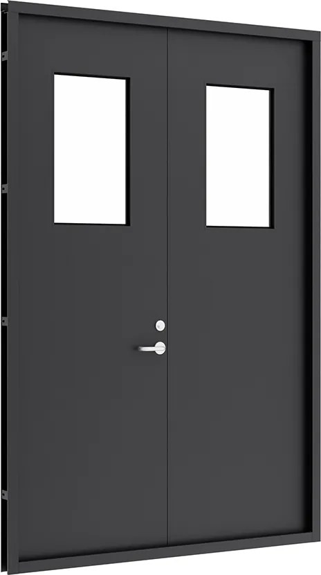 STALOWE DRZWI 170X258 CM ELITE Z OKNAMI Z PC
