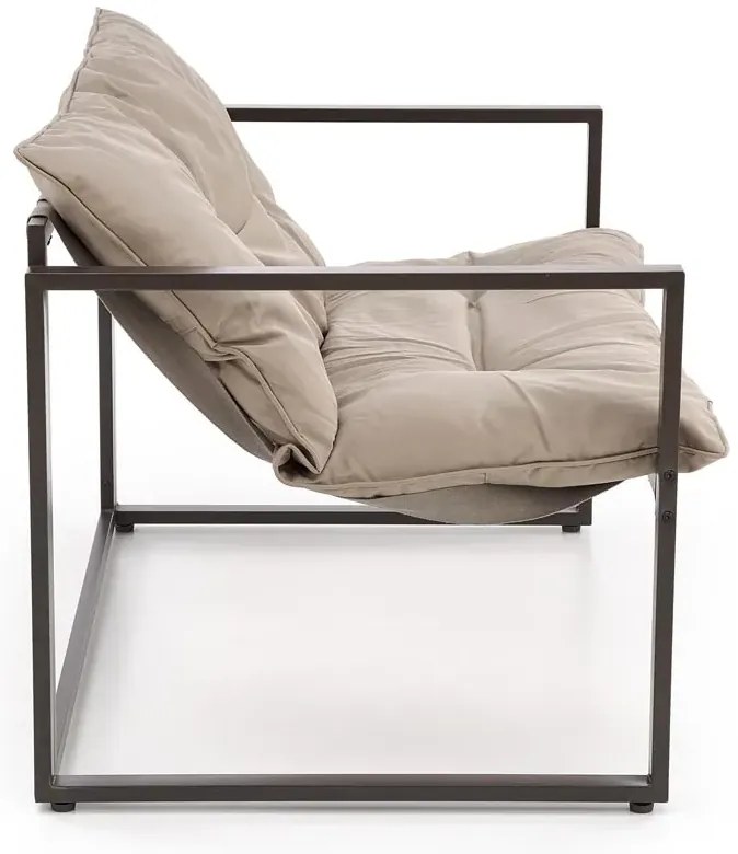 Beżowy zestaw ogrodowy sofa + 2 fotele + ława - Denoli