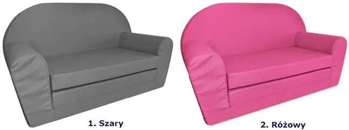 Szara rozkładana sofa dziecięca - Fokser