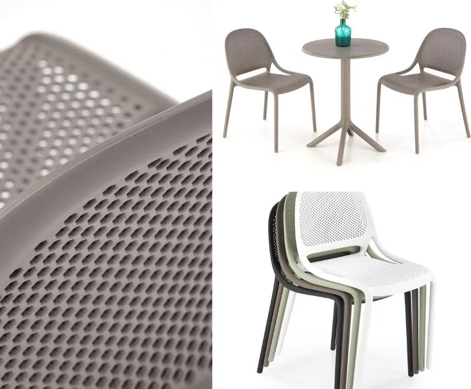 Sztaplowane krzesło kawiarniane K532 Halmar z polipropylenu