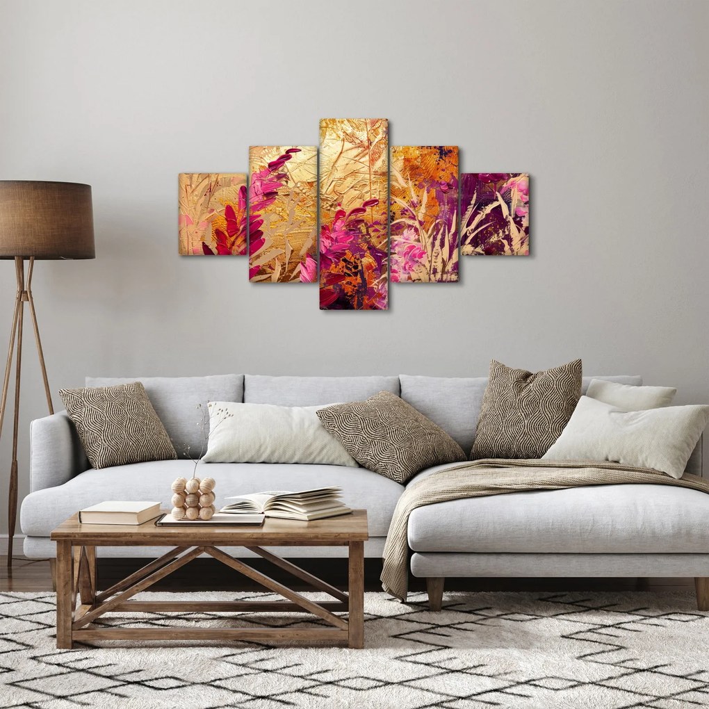 Obraz - Abstrakcyjny obraz kwiatów II. (125x70 cm)