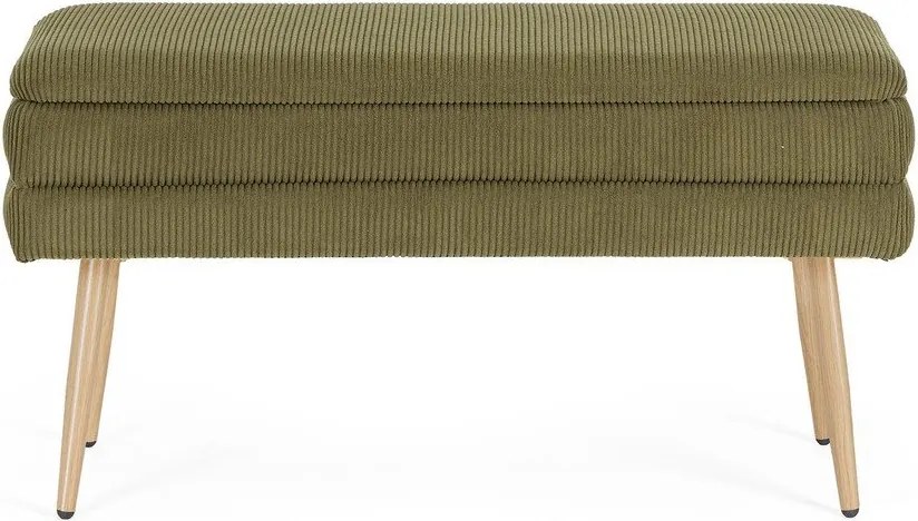 Zielona tapicerowana ławka Olga – Bizzotto