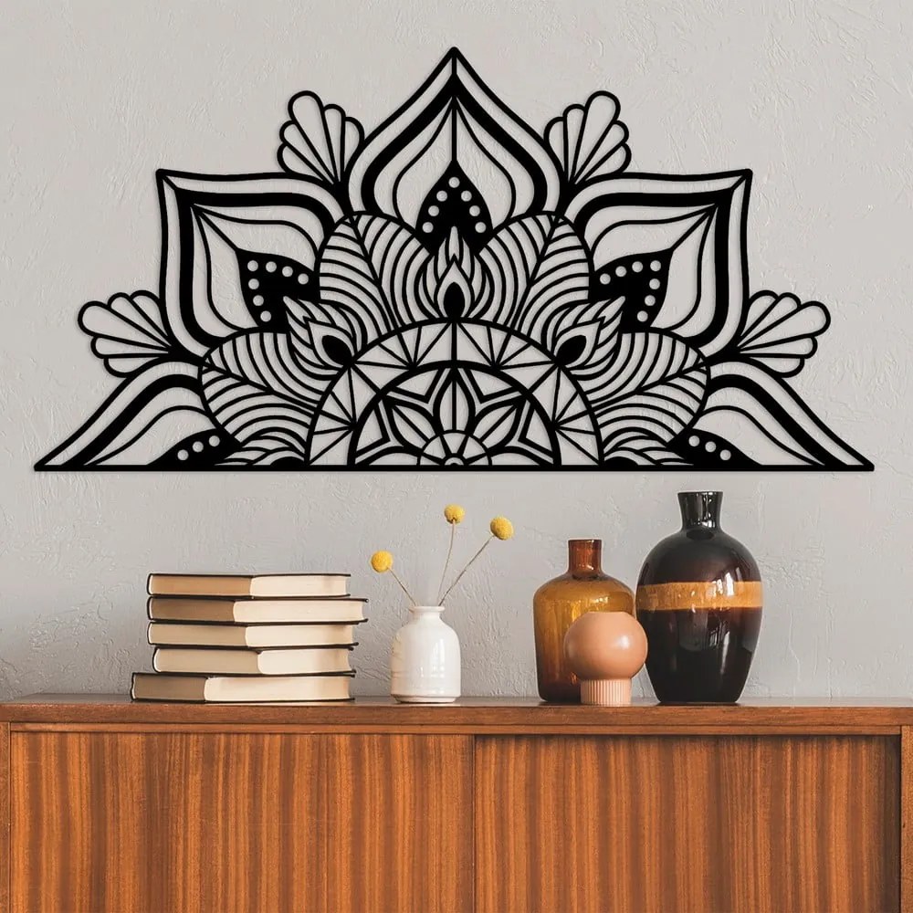 Metalowa dekoracja ścienna 118x59 cm Mandala – Wallity