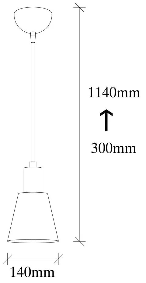 Czarna lampa wisząca ø 14 cm Kem – Opviq lights