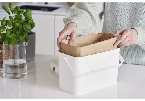 SmartStore Plastikowy kosz na odpady organiczneCollect, biały, 5 l