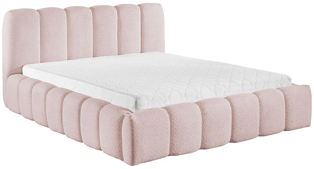 Różowe łóżko tapicerowane chmurka P8-S48