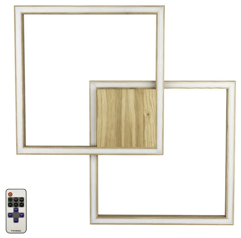 Spot-Light 91405274 - ściemnialna oprawa LED RAMME LED/48W/230V z pilotem, matowy dąb