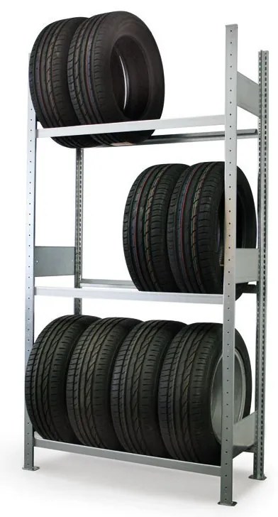 Regały do magazynowania opon, 2500x1300x400 mm, podstawowy