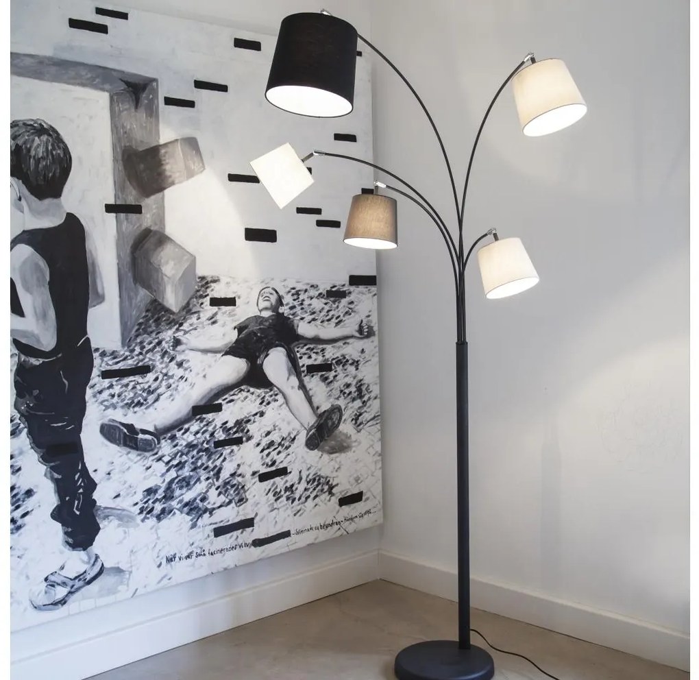 ByRydens 4100440-4007 - Lampa podłogowa FOGGY 5xE14/5W/230V