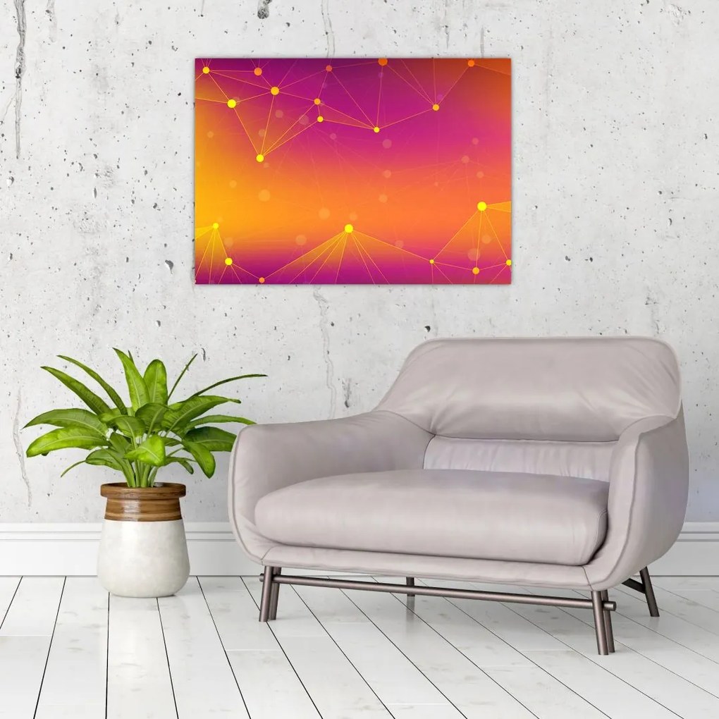 Obraz na szkle - kolorowy abstrakcyjny obraz (70x50 cm)