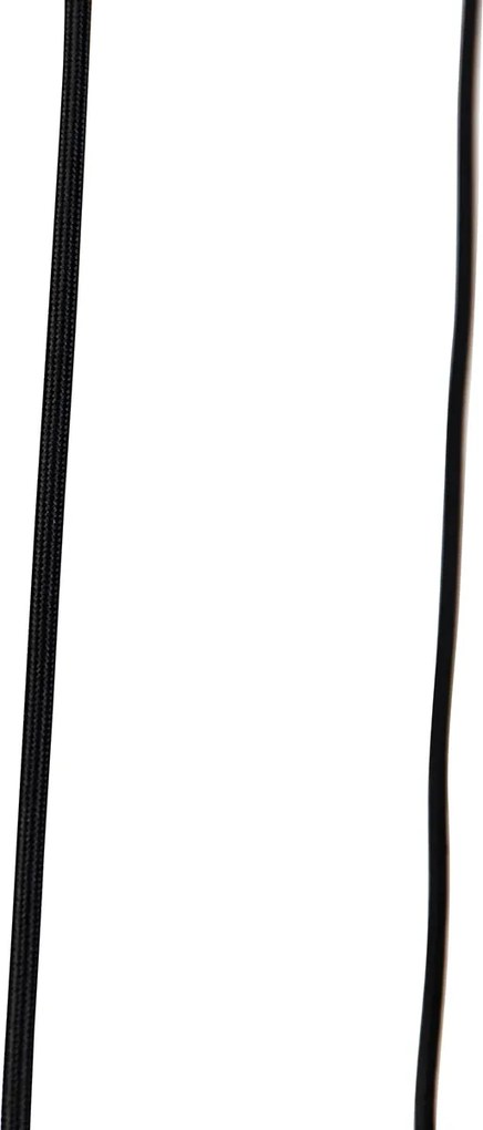 Nowoczesna lampa wisząca czarna z przydymionym szkłem 3-źródła światła - Clayton