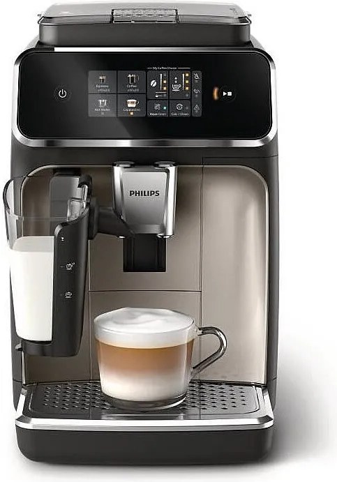 Automatyczny ekspres do espresso PHILIPS EP2336/40 LatteGo 4 napoje Czarny chrom, cichy ceramiczny młynek
