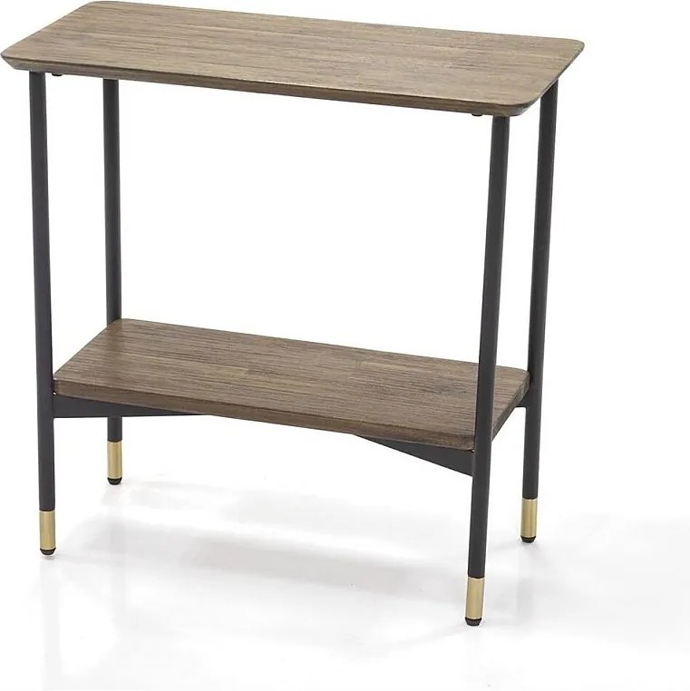 Stół 60x60x30 cm Brązowy labirynt mazl07-60